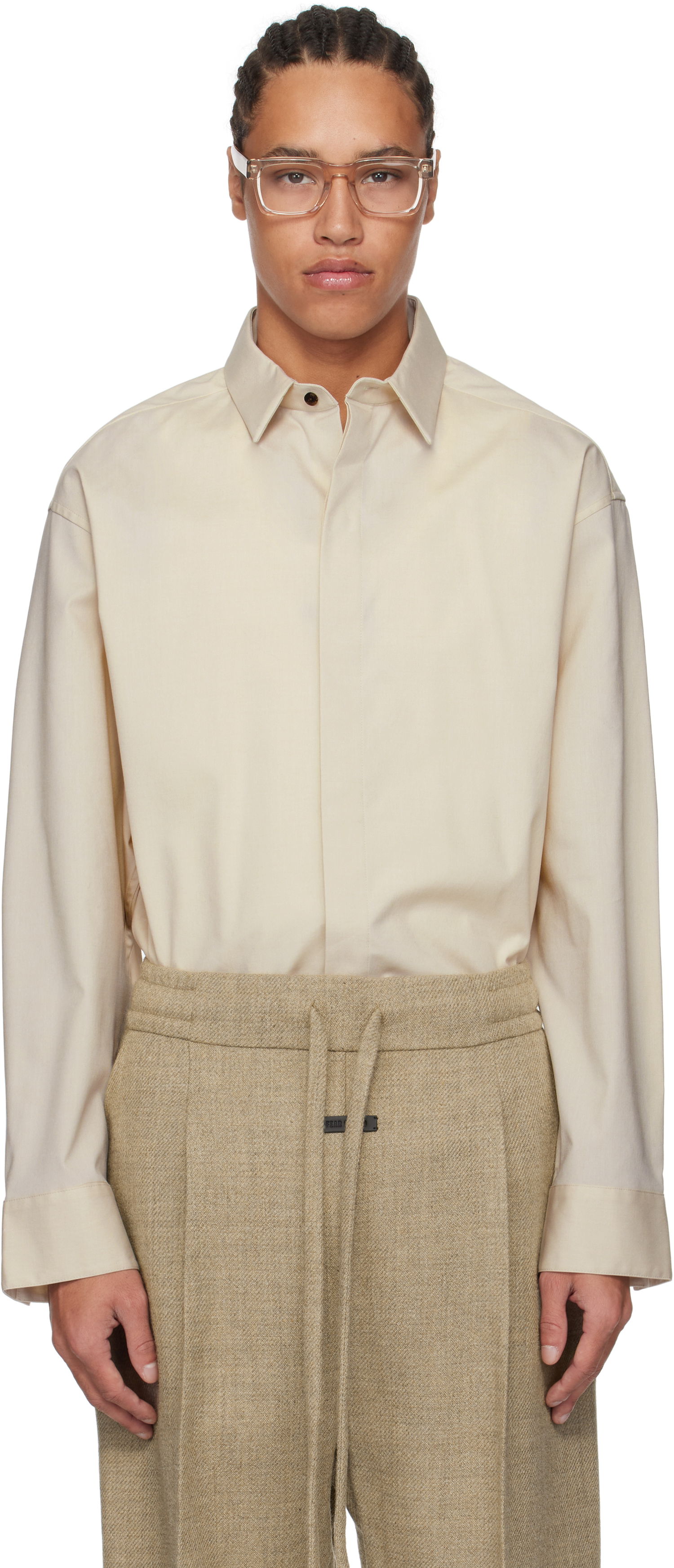 Košeľa Fear of God Fear of God Oxford Button Up Shirt Béžová | FGE250-501OXF, 0