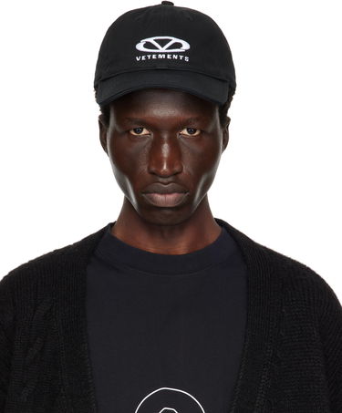 Šiltovka VETEMENTS Oval Logo Baseball Cap Čierna | UA66CA100B, 0