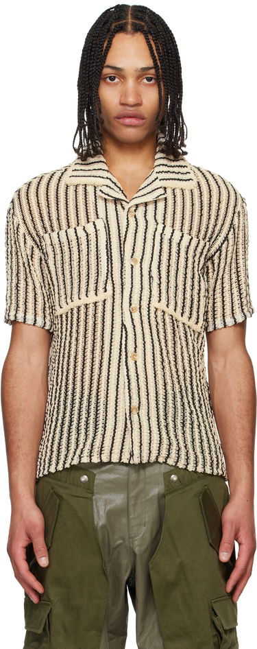 Košeľa Andersson Bell Andersson Bell Sheer Knit Striped Shirt Béžová | atb1235m, 0
