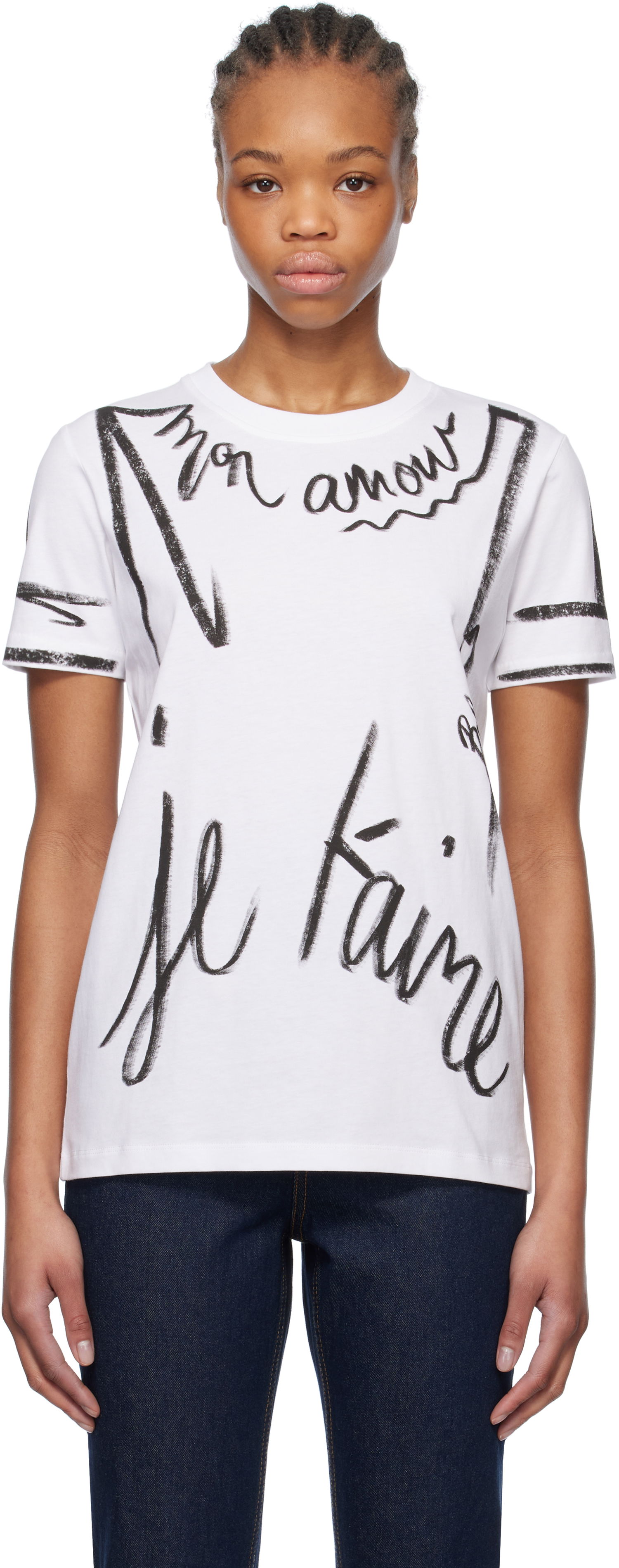 Tričko Balmain Balmain Short-Sleeved 'Je T'aime' T-Shirt Biela | EF1EF000GE35, 0