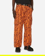 Flame Print Cargo Pants