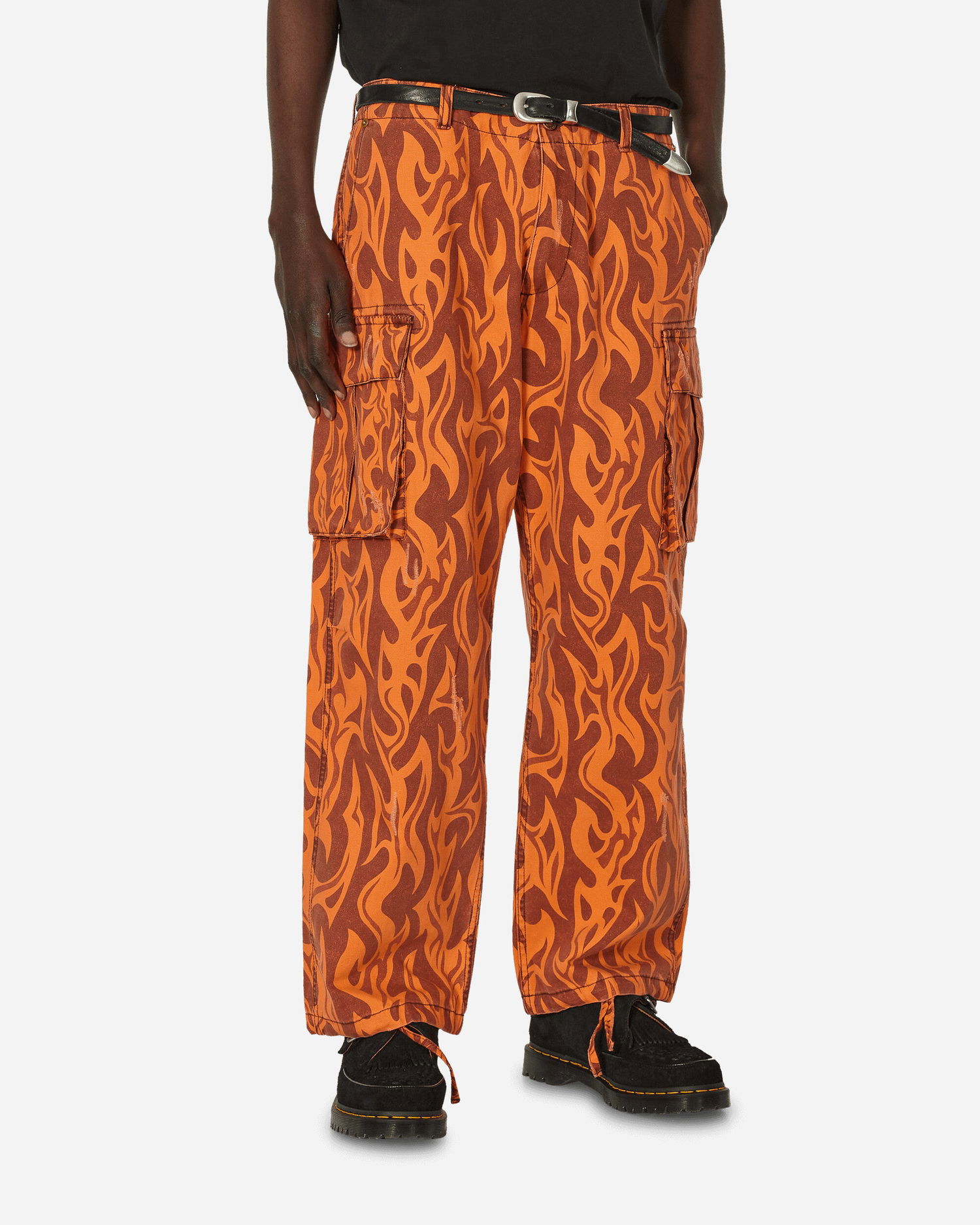 Cargo nohavice ERL Flame Print Cargo Pants Oranžová | ERL08P006 1, 0