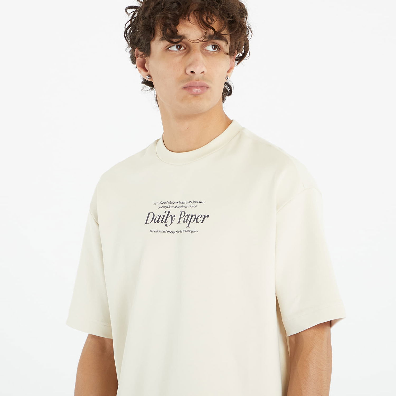 Tričko DAILY PAPER Rosie Short Sleeve T-Shirt Birch White Biela | 2321126, 1