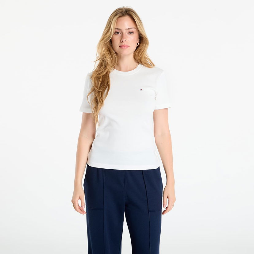 Tričko Tommy Hilfiger Tommy Hilfiger Slim Cody Short Sleeve T-Shirt Biela | WW0WW40587 YBL
