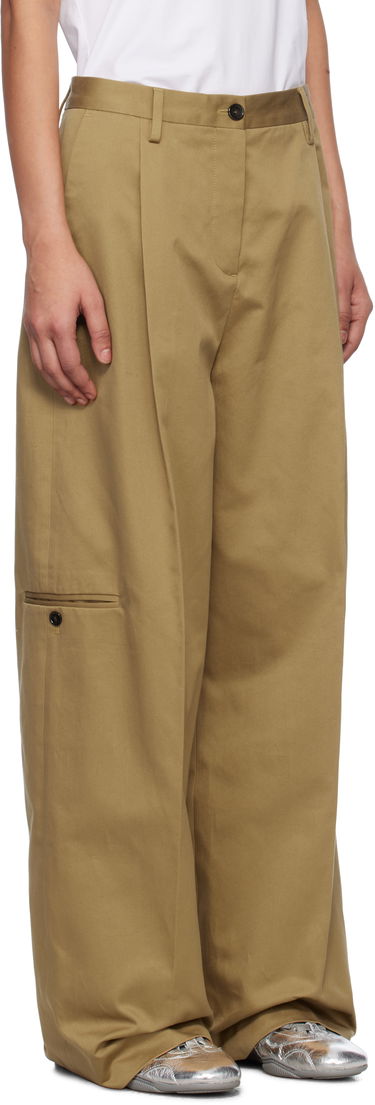 Cargo nohavice Acne Studios Acne Studios Twill Wide-Leg Trousers Hnedá | AK0875-, 1