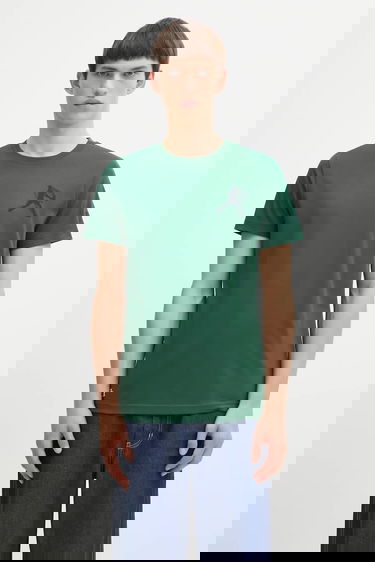 Tričko Lacoste Graphic Print T-Shirt Zelené | TH1044, 0