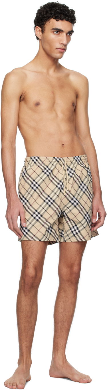 Plavky Burberry Burberry Check Swim Shorts Béžová | 8108428, 3