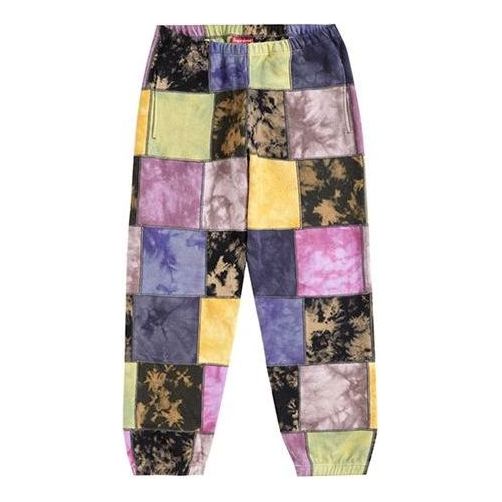 Tepláky Supreme Patchwork Tie Dye Sweatpants Fialová | SUP-SS19-10179
