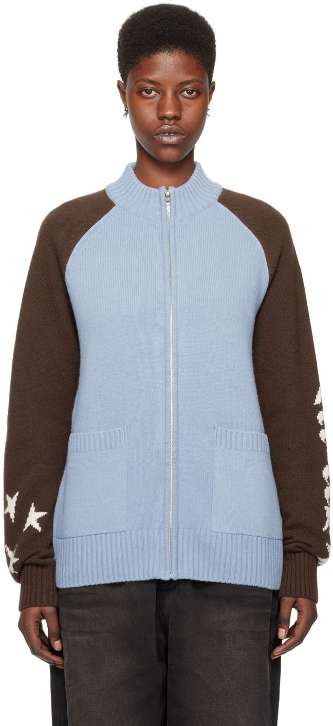 Sveter We11done We11done Zip Cardigan Modrá | WD-KJ0-24-620-U-SK, 0