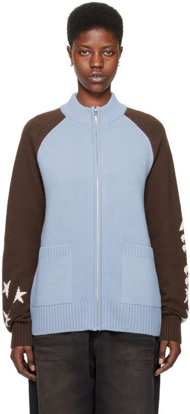 Sveter We11done We11done Zip Cardigan Modrá | WD-KJ0-24-620-U-SK, 0