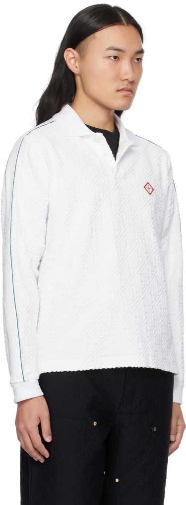 Polo tričko Casablanca Casablanca Jacquard Towelling Monogram Polo Biela | MPS25-JTP-300-01, 1