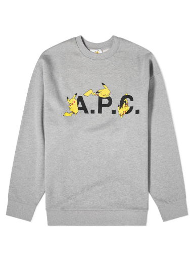 Sveter A.P.C. Pokémon Pikachu x Crewneck Šedá | COGVF-H27863-PLB