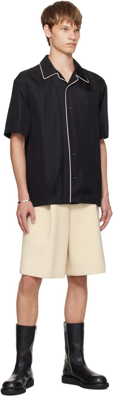 Košeľa Jil Sander Jil Sander Fluid Viscose Camp Collar Shirt Čierna | J61DL0062_J65280, 3