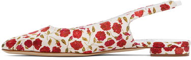 Starostlivosť o obuv Manolo Blahnik Manolo Blahnik Sawra Slingback Ballerina Flats Biela | 224-1686, 2