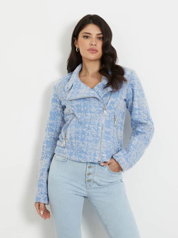Bunda GUESS Pied De Poule Jacket Modrá | W4GL18WG6U0, 0