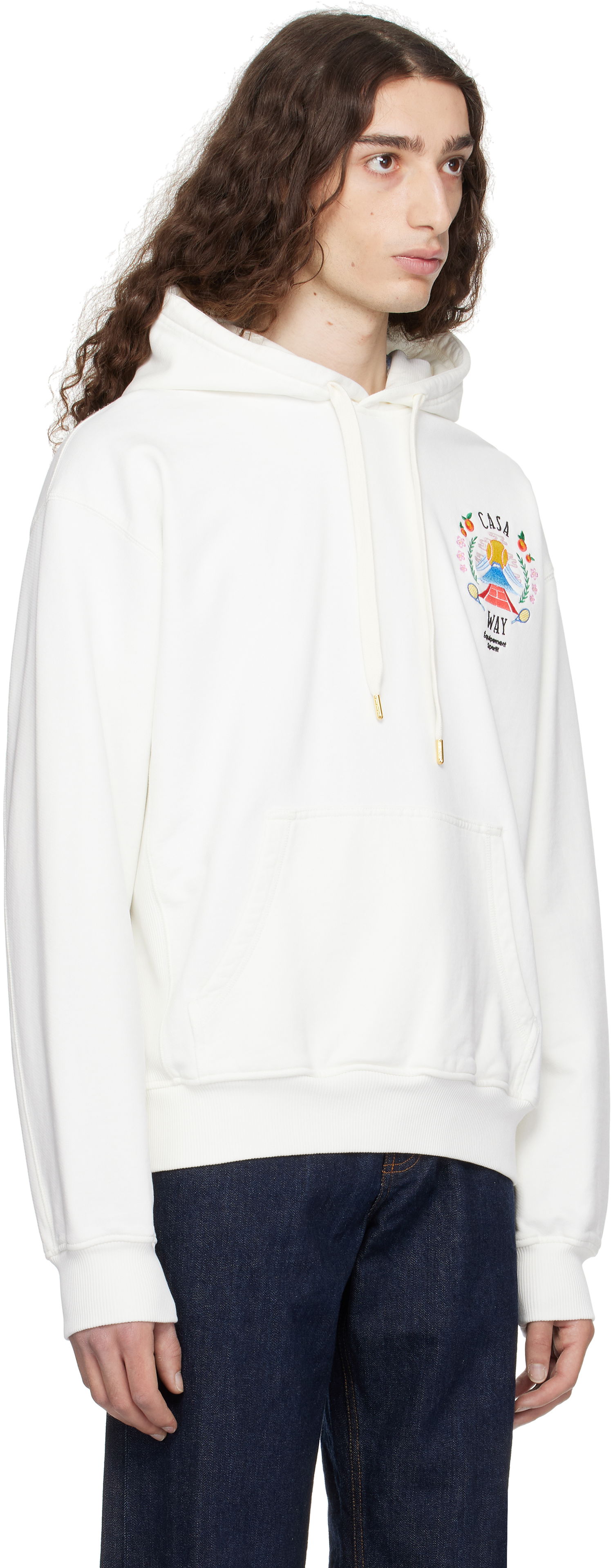 Mikina Casablanca Casablanca 'Casa Way' Mountain Hoodie Biela | MPF25-JTP-292-01, 1