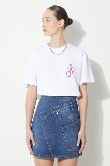 Tričko JW Anderson JW Anderson Naturally Sweet Anchor T-Shirt Biela | JT0220.PG0980.001, 2