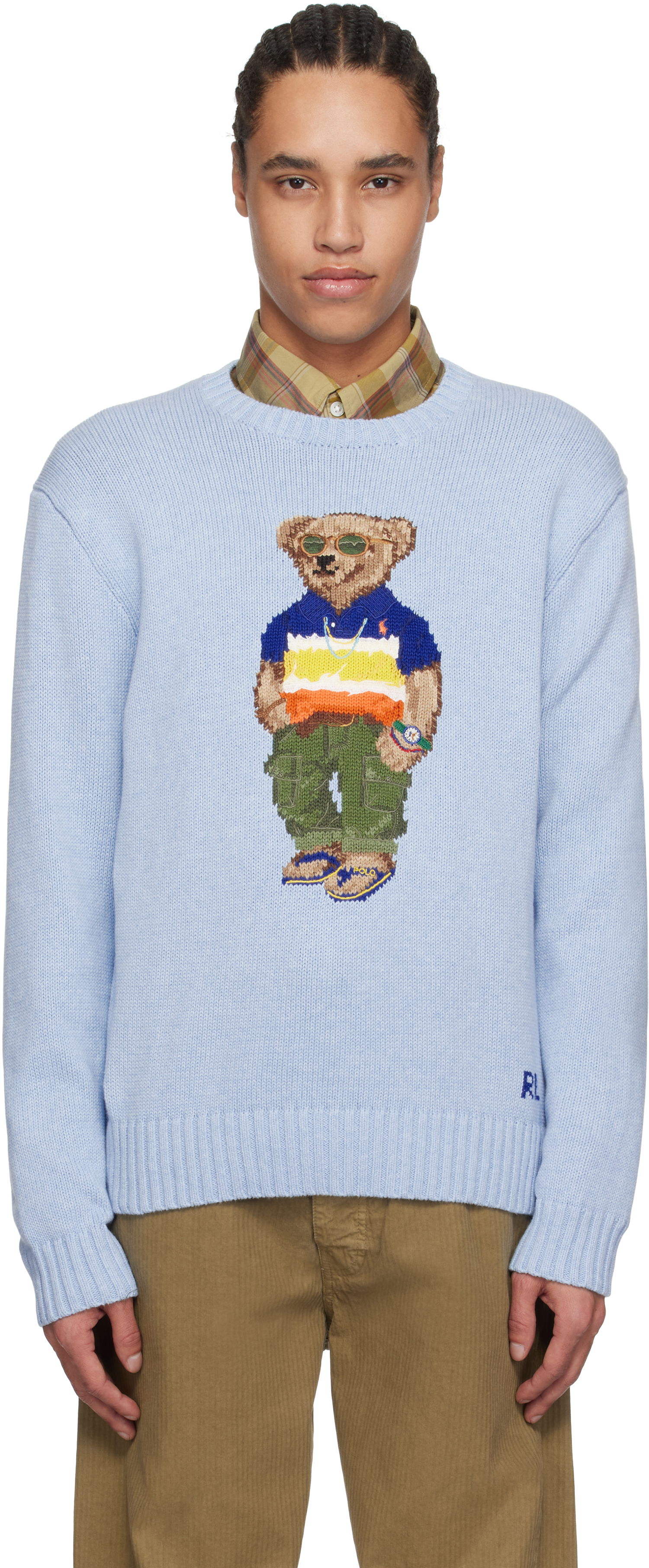 Sveter Polo by Ralph Lauren Polo Ralph Lauren Bear Cotton Sweater Modrá | 710964799001, 0