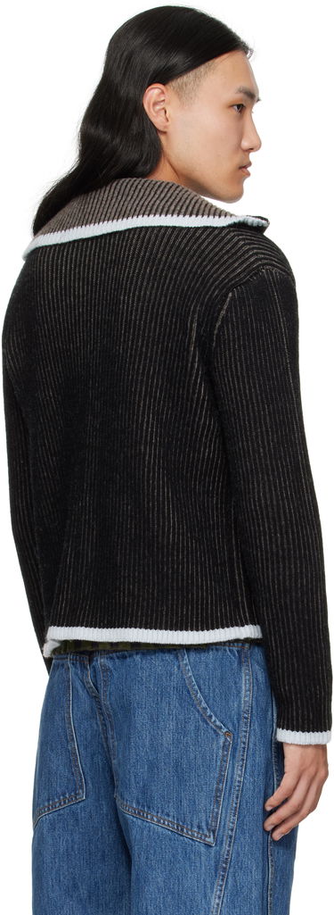 Sveter Eckhaus Latta Eckhaus Latta Huddle Zip Sweater Čierna | 8267-EL-PF25-B, 2