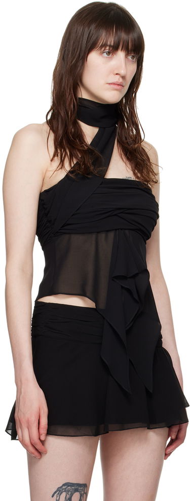 Tielko GUIZIO Guizio Wrap Camisole Top Čierna | H23115W034, 4