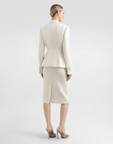 Bunda Dolce & Gabbana Dolce & Gabbana Dolce Double Crepe Jacket Biela | F26CHTFU207W3789, 2