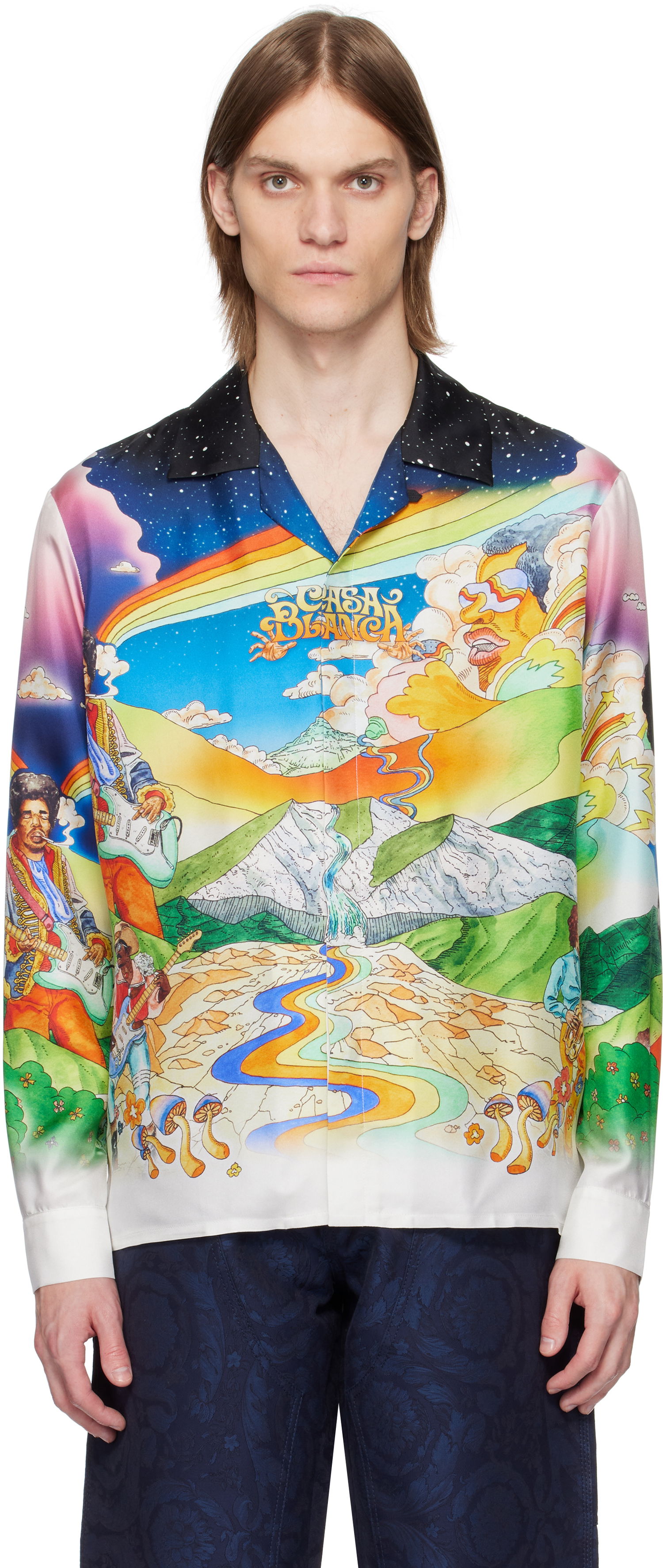 Košeľa Casablanca Casablanca 'La Musique' Print Silk Shirt Rôznofarebný | U-MS25-SH-006-07, 0