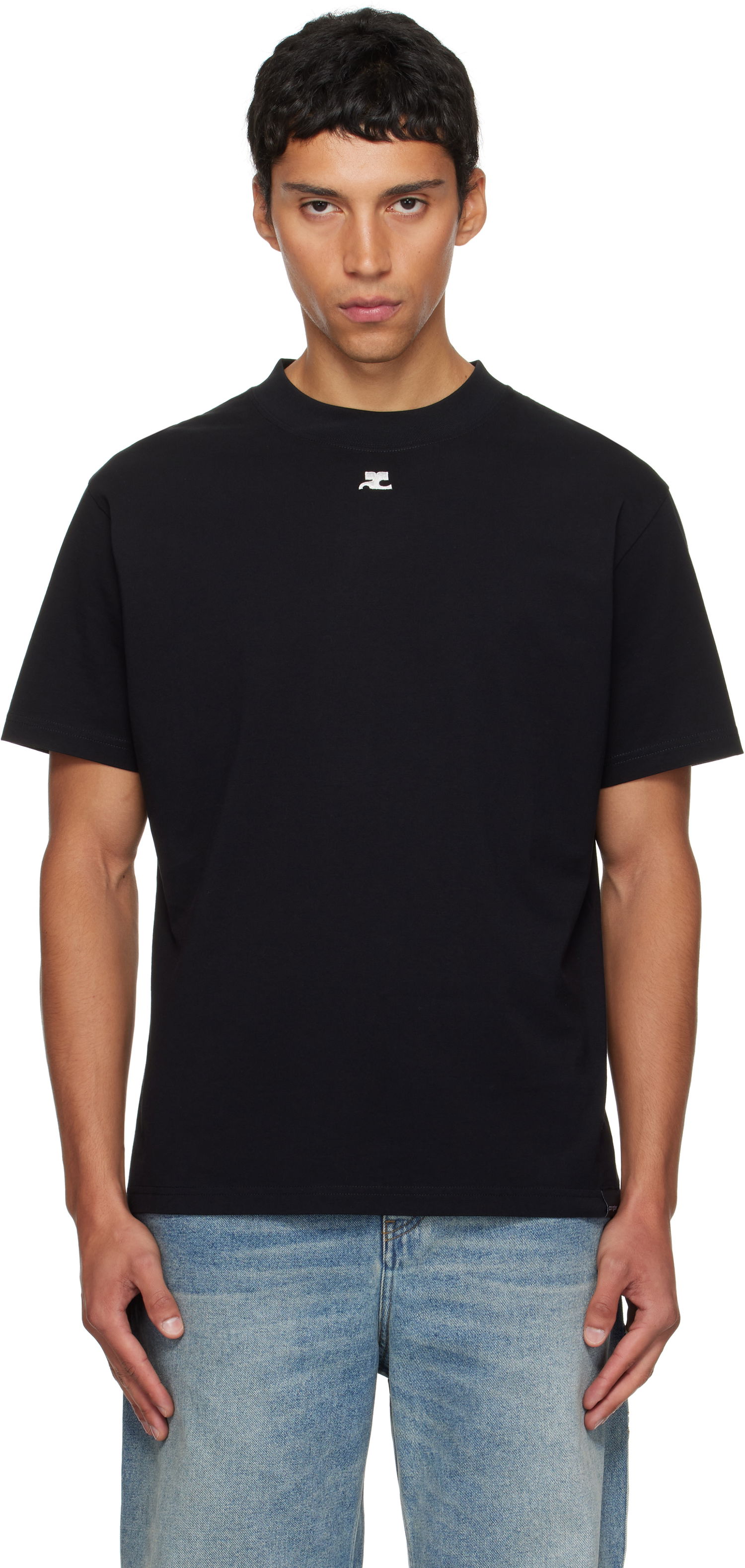 Tričko Courrèges Courrèges Oversized T-Shirt Čierna | 325JTS203JS0233, 0