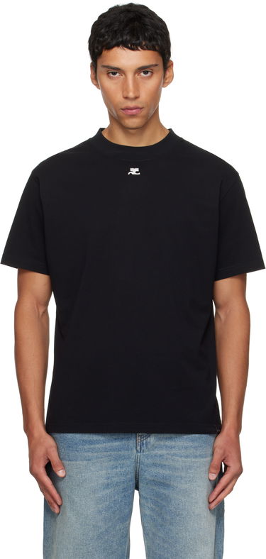 Tričko Courrèges Courrèges Oversized T-Shirt Čierna | 325JTS203JS0233, 0