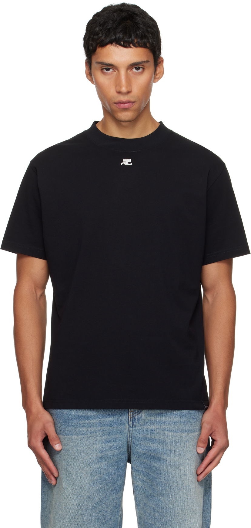 Tričko Courrèges Courrèges Oversized T-Shirt Čierna | 325JTS203JS0233
