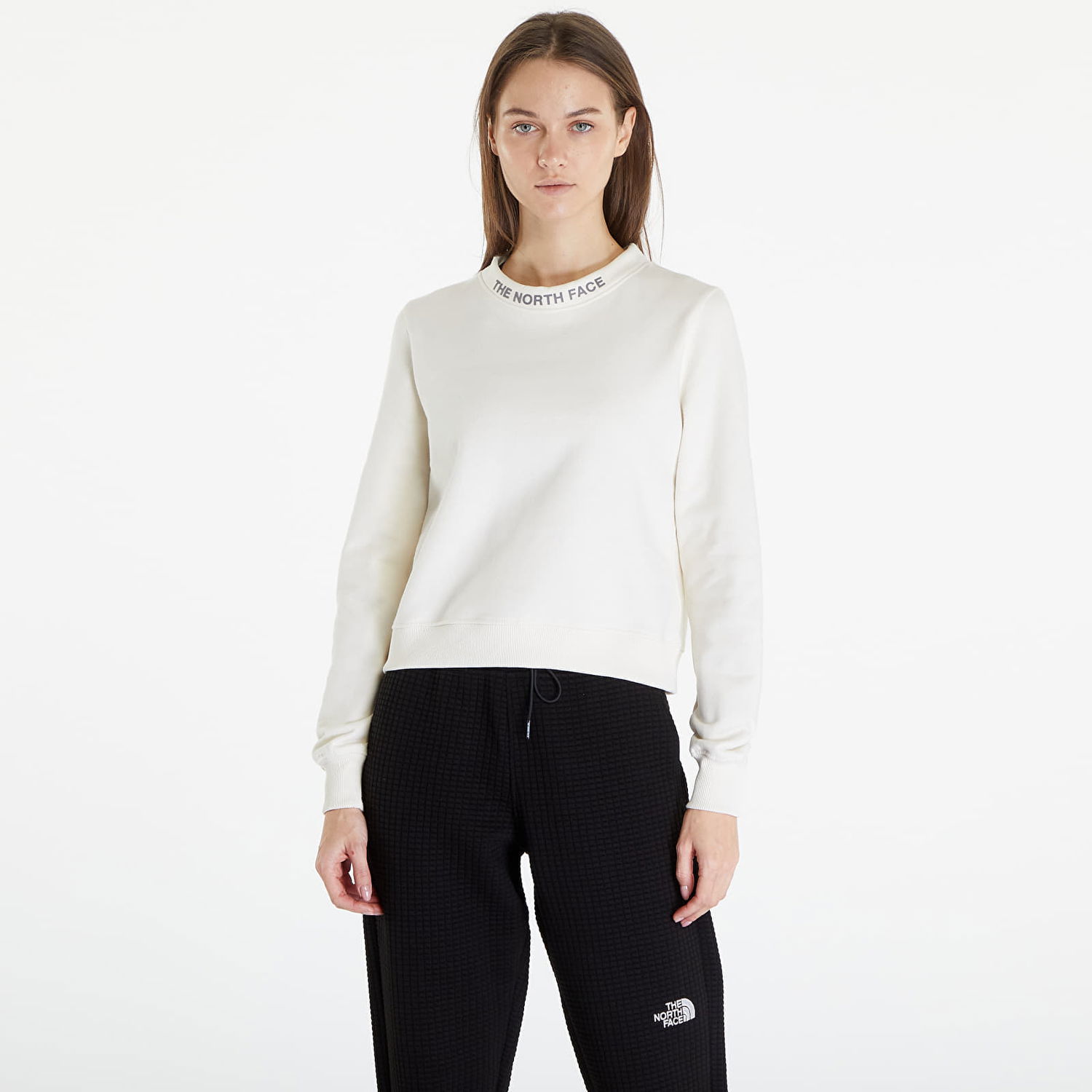 Mikina The North Face Zumu Crewneck Sweatshirt White Dune Biela | NF0A87DHQLI1, 0