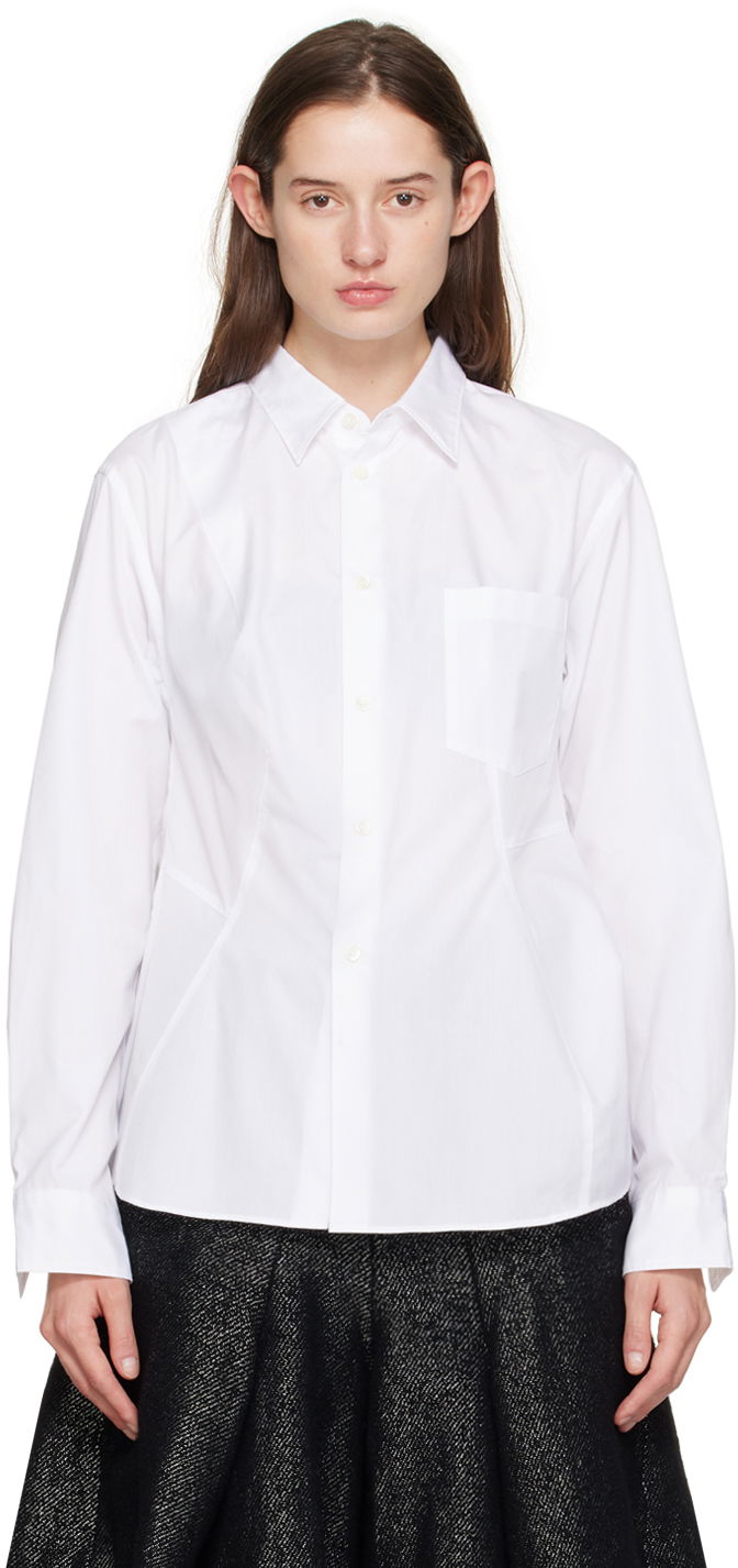 Košeľa Comme des Garçons Asymmetric Long Sleeve Shirt Biela | PL-B005-051, 0