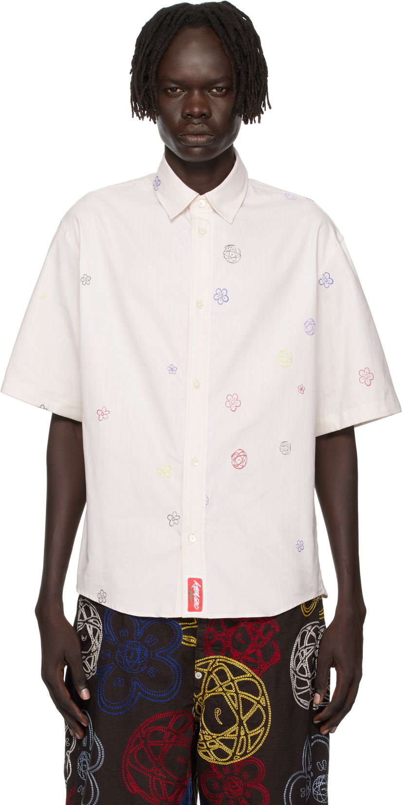 Košeľa KENZO Kenzo Paris Futura 2000 Edition Embroidered Shirt Biela | FF65CH1279IJ