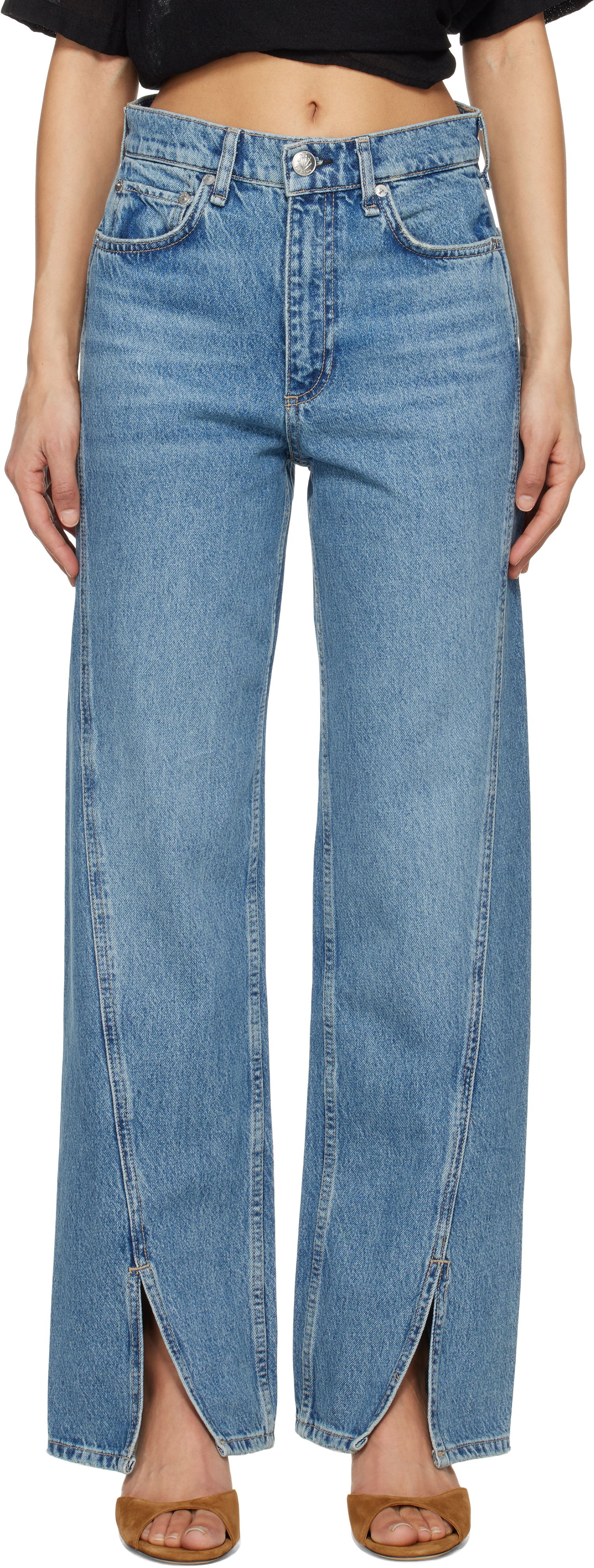 Džínsy rag & bone Rag & Bone Loose Shea High-Rise Jeans Modrá | WDD25S2998RGAS, 0