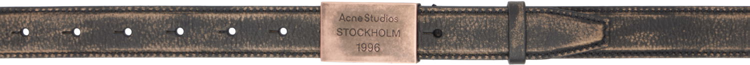 Opasok Acne Studios Acne Studios Engraved Logo Leather Belt Hnedá | C80214-, 0