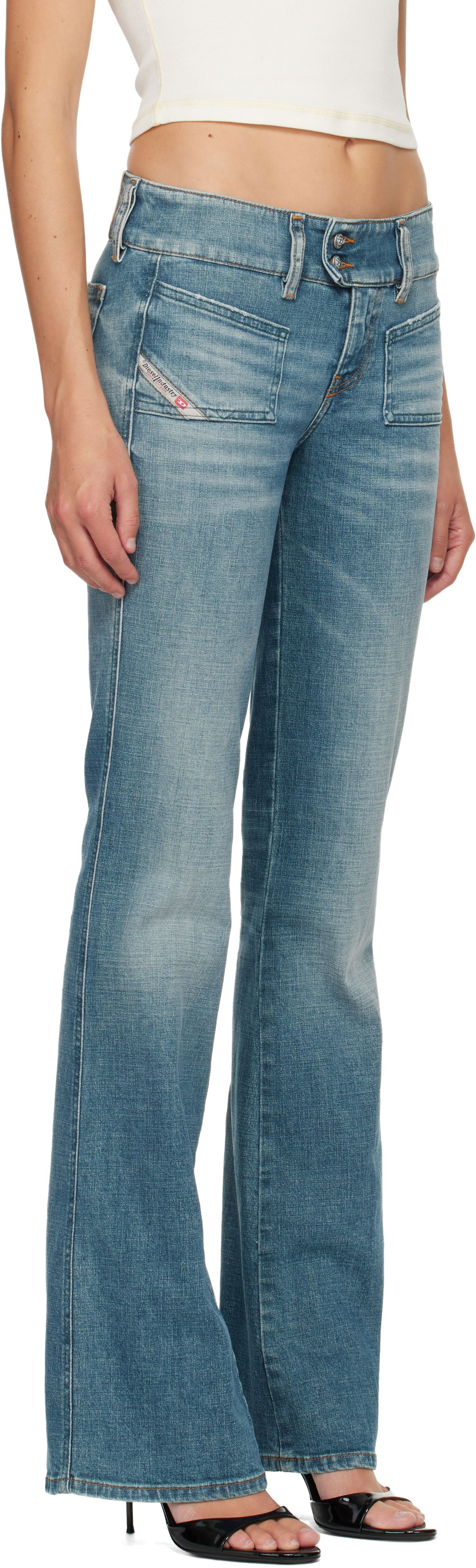 Džínsy Diesel Bootcut D-Hush Jeans Modrá | A13820 09M58, 1