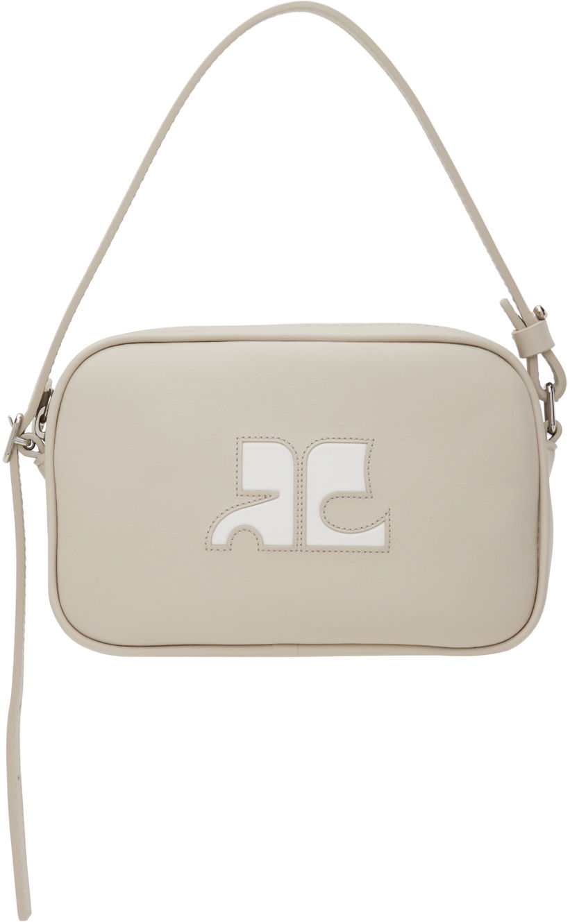 Taška cez rameno Courrèges Slim Leather Camera Bag Béžová | 124GSA092CR0027, 0
