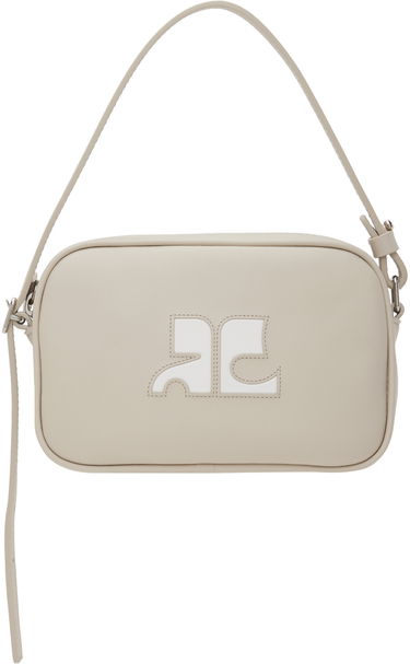 Taška cez rameno Courrèges Slim Leather Camera Bag Béžová | 124GSA092CR0027, 0