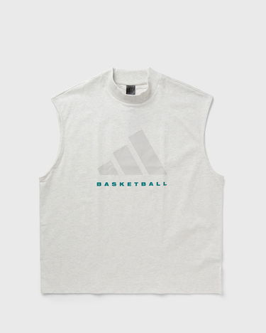 Tričko adidas Originals adidas BASKETBALL SLEEVELESS T-SHIRT, Grau Biela | JI9120, 2