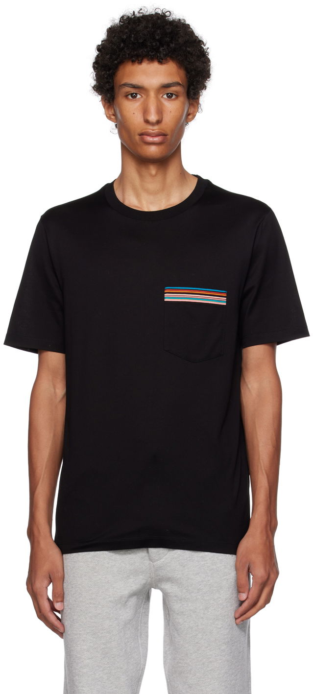 Tričko Paul Smith Paul Smith Signature Stripe Pocket Tee Čierna | M1R-306U-H00088-79, 0