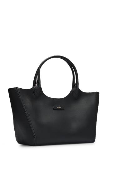 Tote bag BOSS BOSS Grained Leather Tote Bag Čierna | 50536554, 1