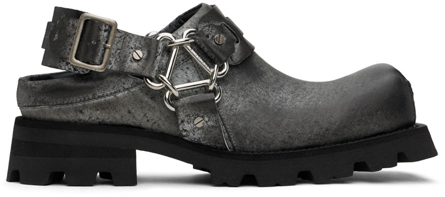 Acne Studios Leather Buckle Slip-On Loafers