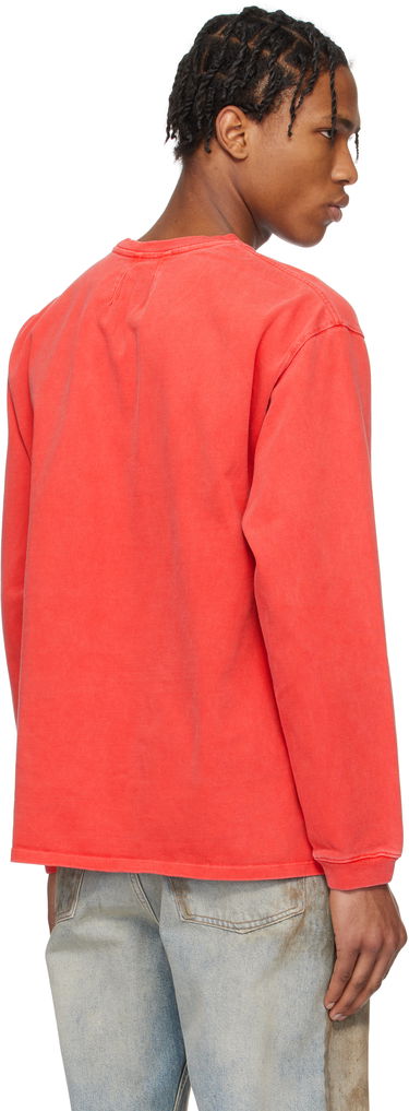 Mikina Rhude Rhude Side Logo Long Sleeve T-Shirt Červená | RHPS25TT13012, 2