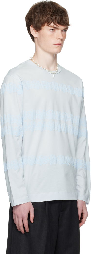 Tričko Simone Rocha Simone Rocha Daisy Chain Print Long Sleeve T-shirt Modrá | 5194P47P48-M 0569, 1