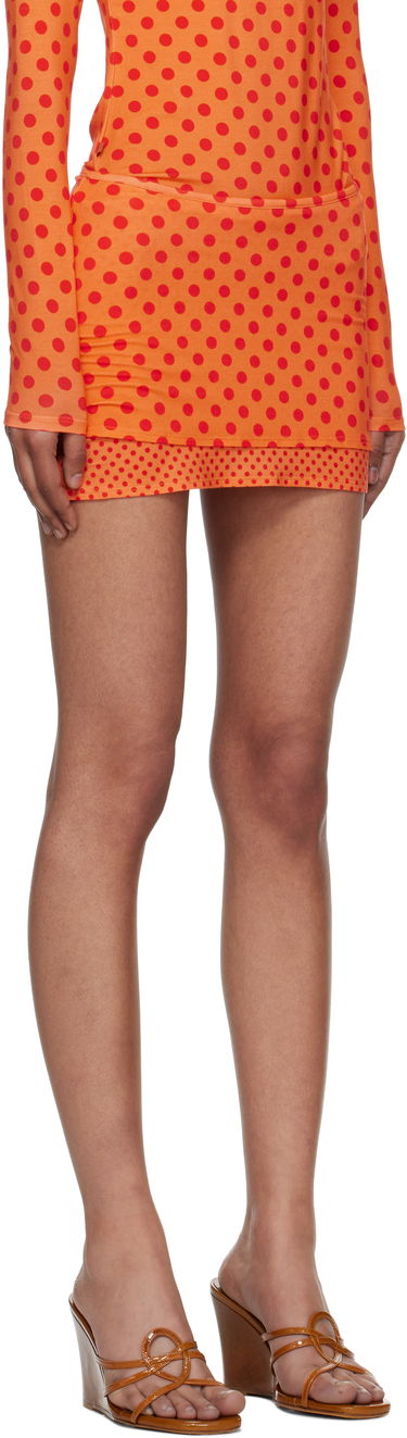 Sukňa Miaou Miaou Elektra Polka Dot Print Miniskirt Oranžová | 4014LJBRRP, 1