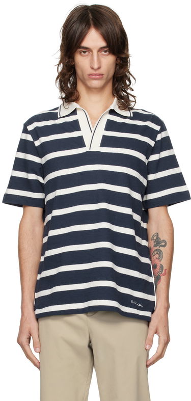 Polo tričko Paul Smith Paul Smith Striped Spread Collar Polo Navy | M1R-063Z-N02435-47, 0