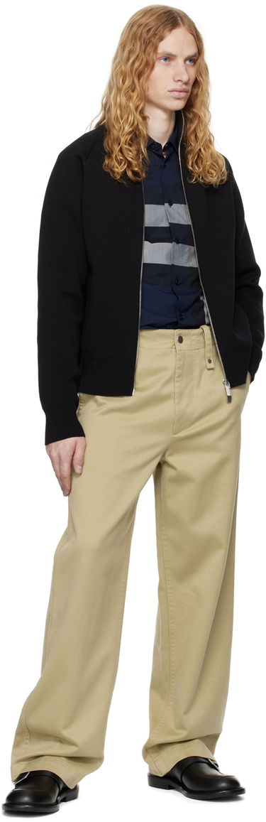 Sveter Burberry Burberry Wool Blend Track Jacket Čierna | 8098865, 3