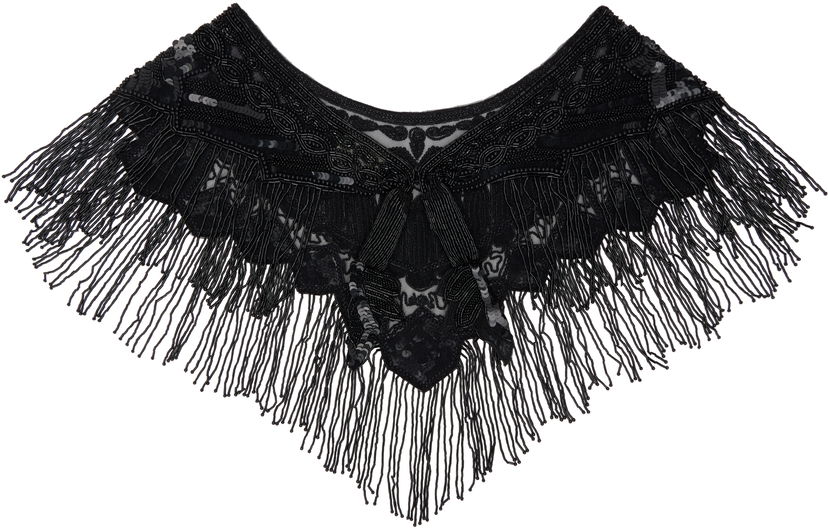 Šál Bode Beaded Fringe Collar Necklace Čierna | MRF24AC003