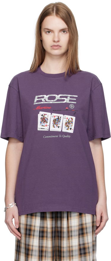 Tričko Martine Rose Martine Rose Classic Playing Cards Graphic Tee Fialová | 603JE01605FA, 0