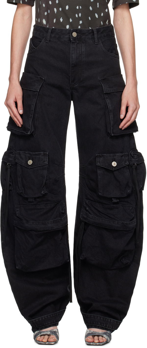 Džínsy The Attico Attico Fern Cargo Jeans Čierna | 236WCP84 D066