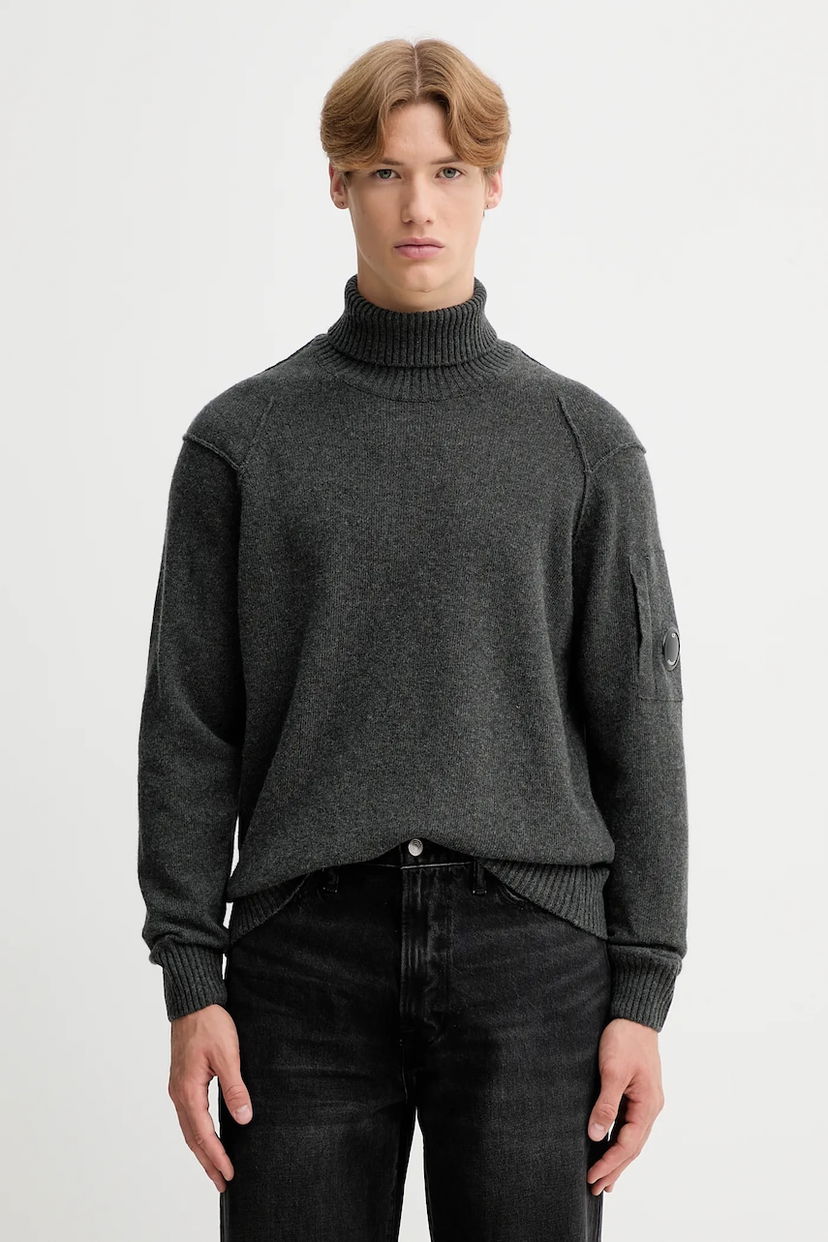 Sveter C.P. Company C.P. Company Turtleneck Sweater Šedá | 19CMKN166A110149A